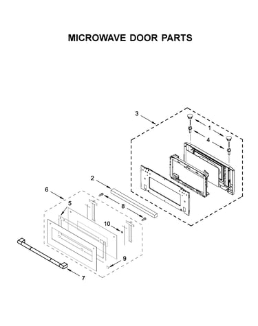 Microwave door parts