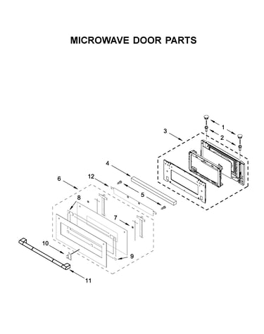 Microwave door parts