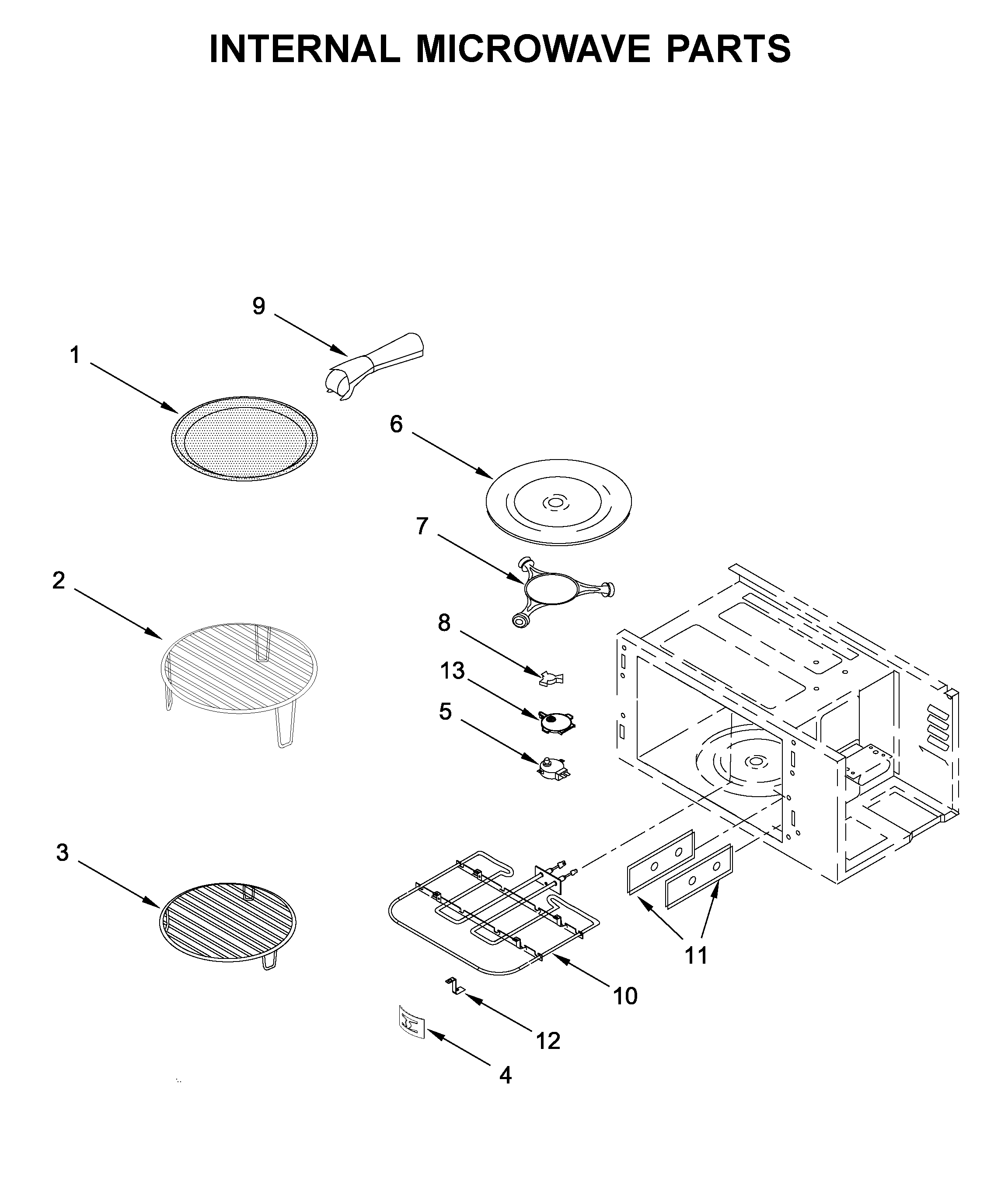 Internal microwave parts