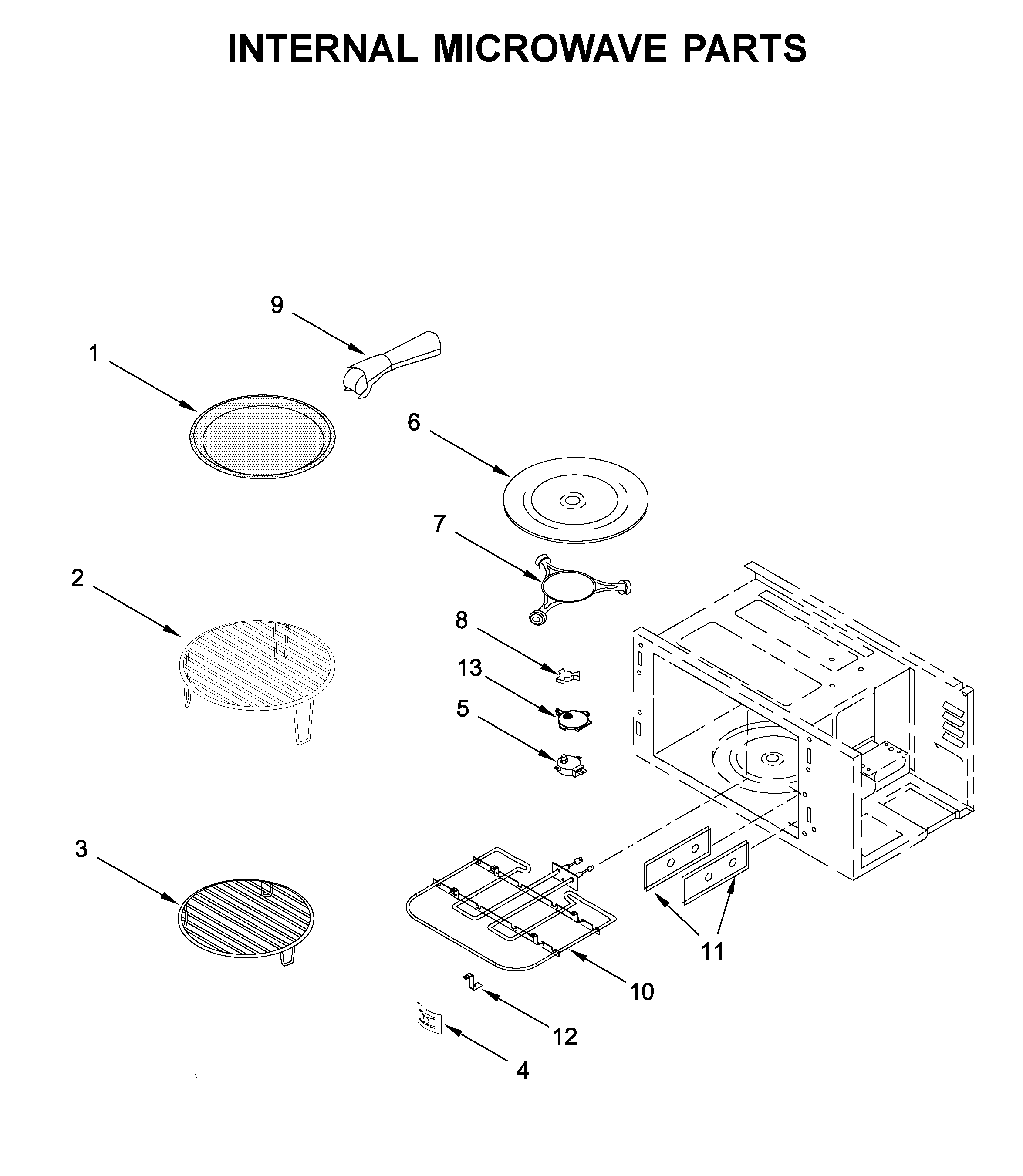 Internal microwave parts
