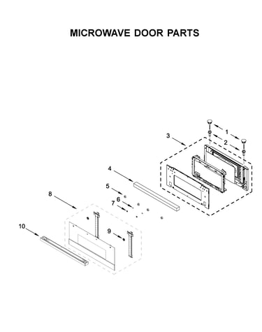 Microwave door parts
