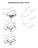 Refrigerator shelf parts