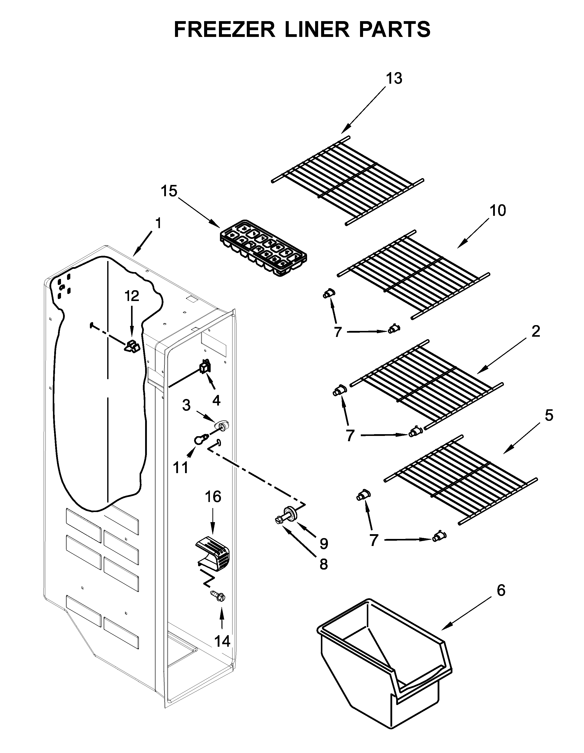 FREEZER LINER PARTS