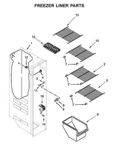 Freezer liner parts