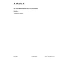 Amana AGR6603SFS3 cover sheet diagram