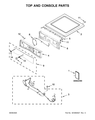 Top and console parts