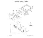 Whirlpool YWED72HEDW1 top and console parts diagram