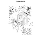 Whirlpool YWED72HEDW1 cabinet parts diagram