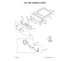 Whirlpool YWED81HEDW1 top and console parts diagram