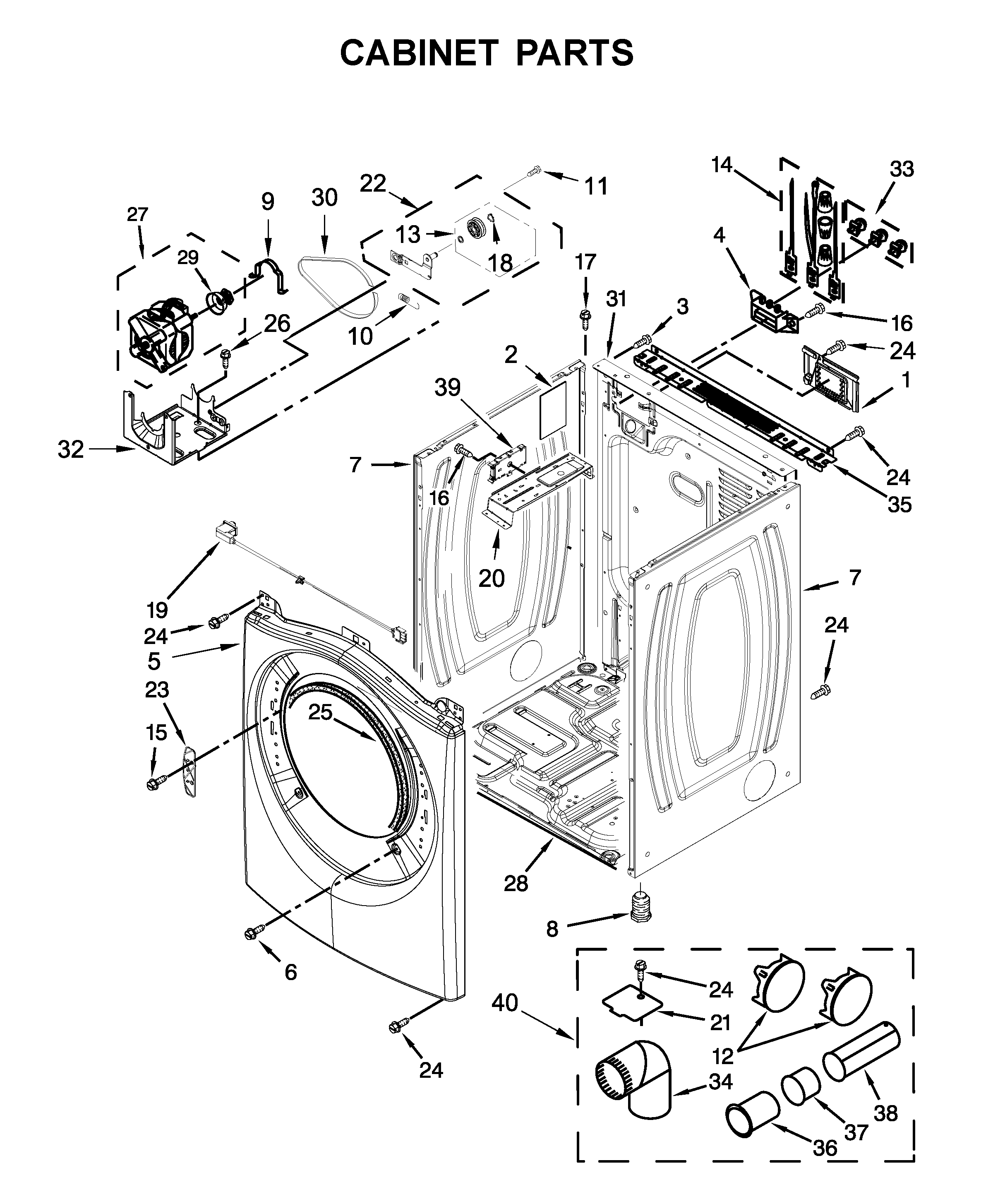 Cabinet parts