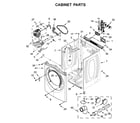 Whirlpool WED7590FW0 cabinet parts diagram