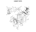 Whirlpool WED75HEFW0 cabinet parts diagram