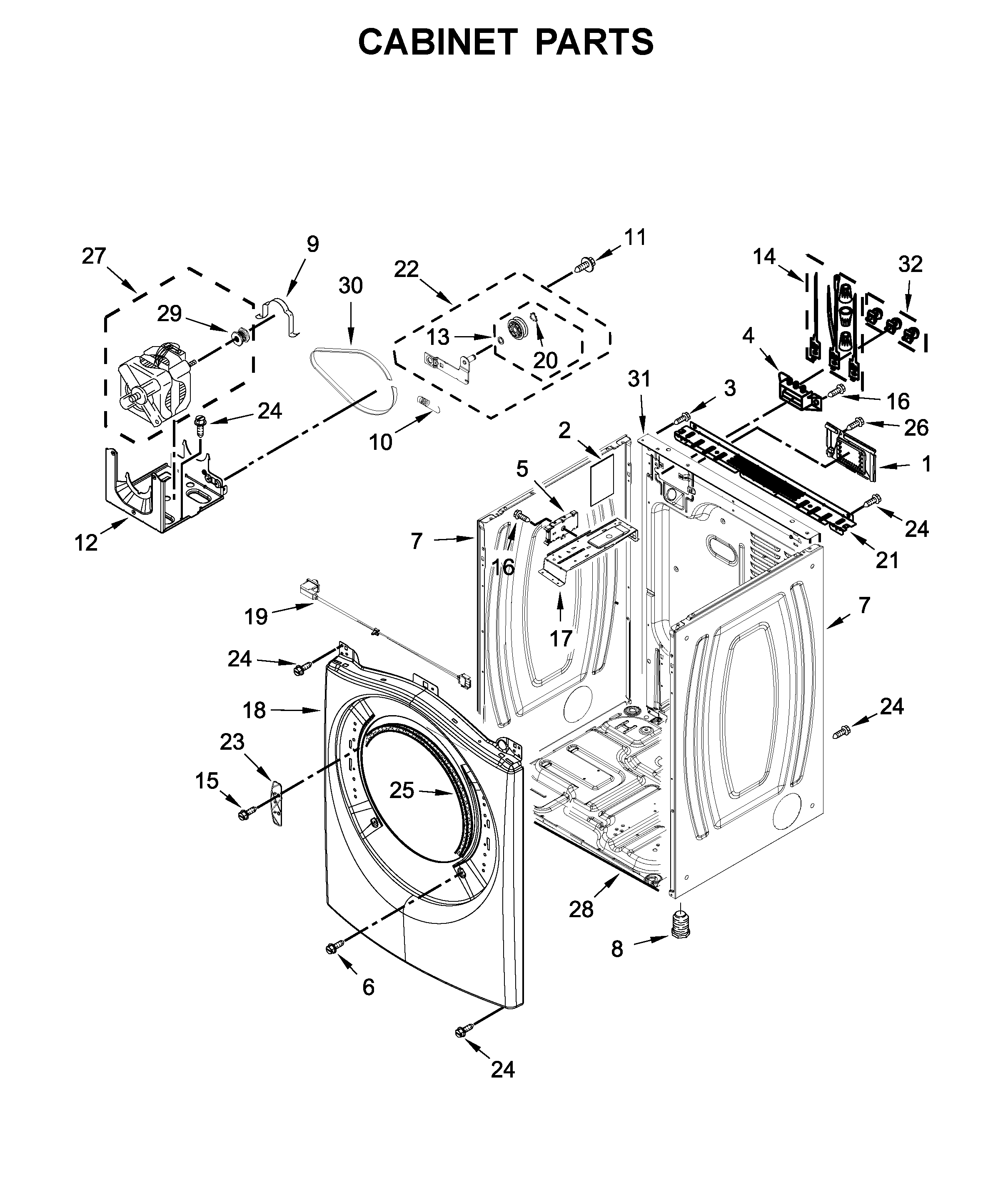 Cabinet parts