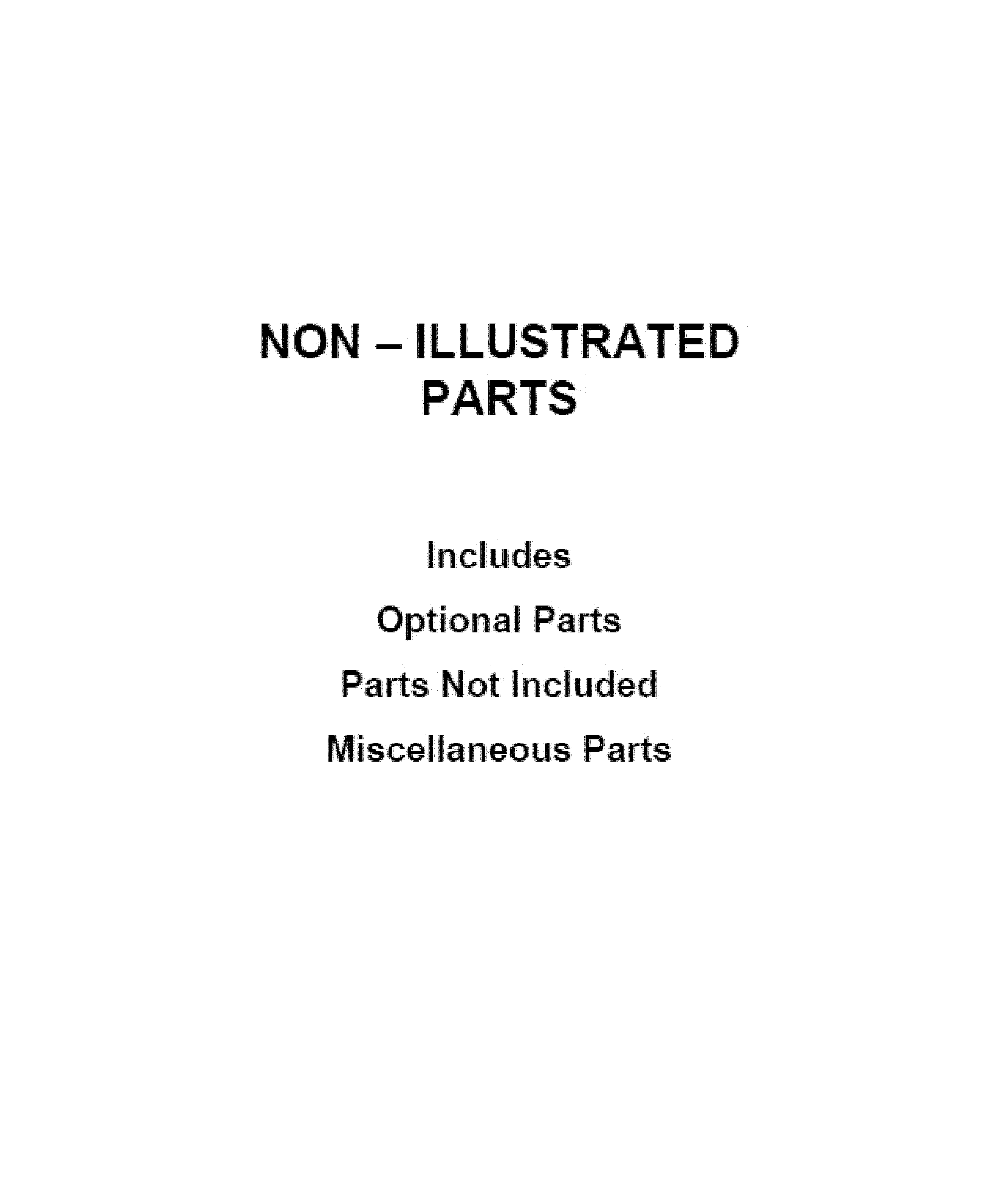 Optional parts (not included)