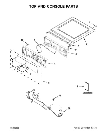Top and console parts