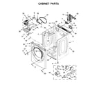 Whirlpool WED7590FW1 cabinet parts diagram