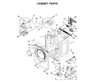 Whirlpool YWED75HEFW1 cabinet parts diagram
