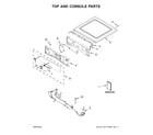 Whirlpool WED75HEFW1 top and console parts diagram