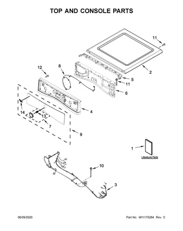 Top and console parts