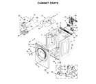 Whirlpool WED75HEFW1 cabinet parts diagram