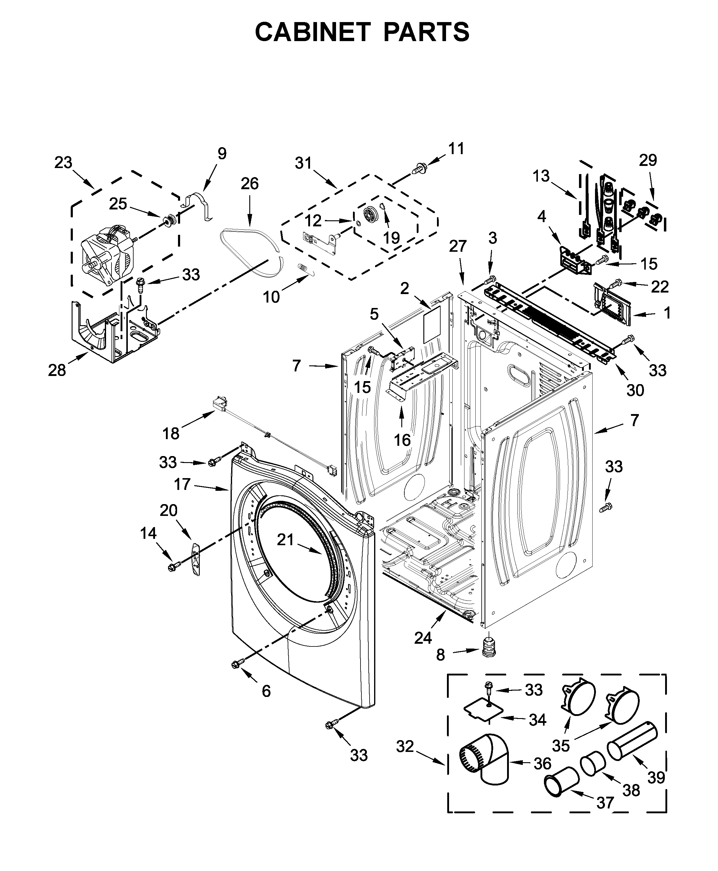 Cabinet parts