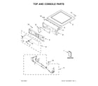 Whirlpool WED7505FW0 top and console parts diagram
