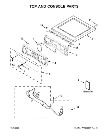 Top and console parts