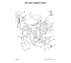 Whirlpool WFW560CHW0 top and cabinet parts diagram
