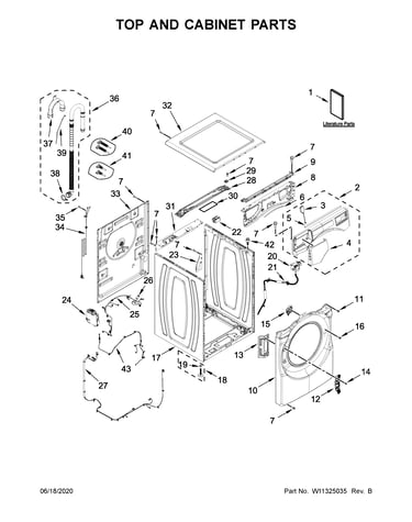Top and cabinet parts