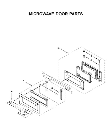 Microwave door parts