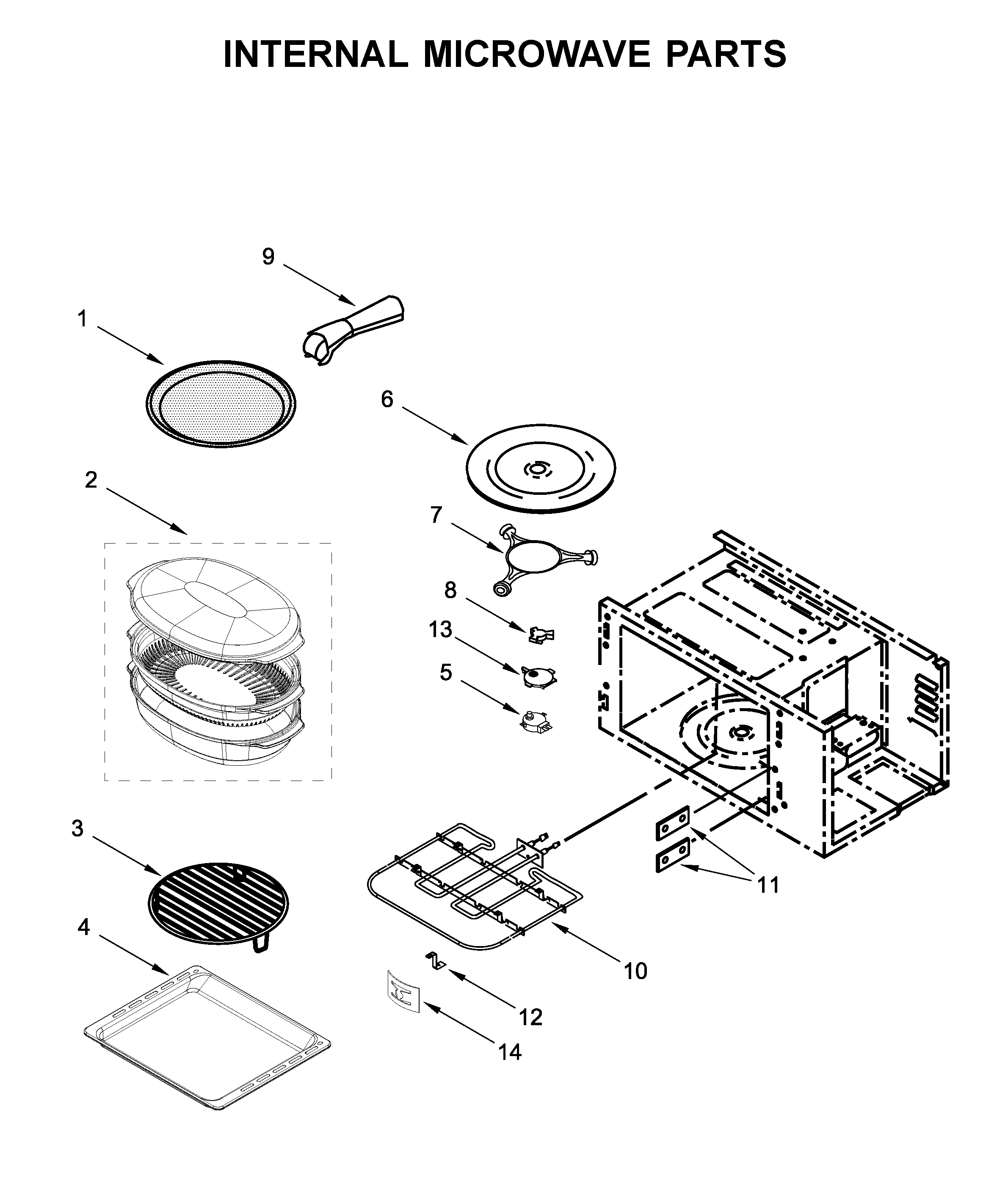 Internal microwave parts