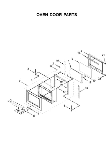 Oven door parts