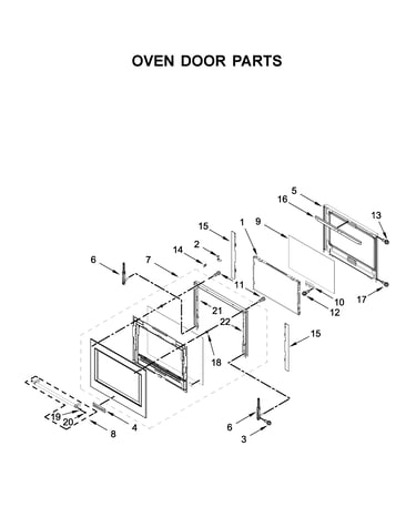 Oven door parts