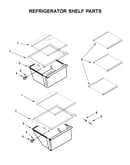 Refrigerator shelf parts