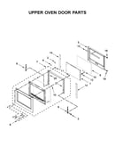 Upper oven door parts