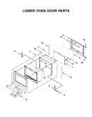 Lower oven door parts