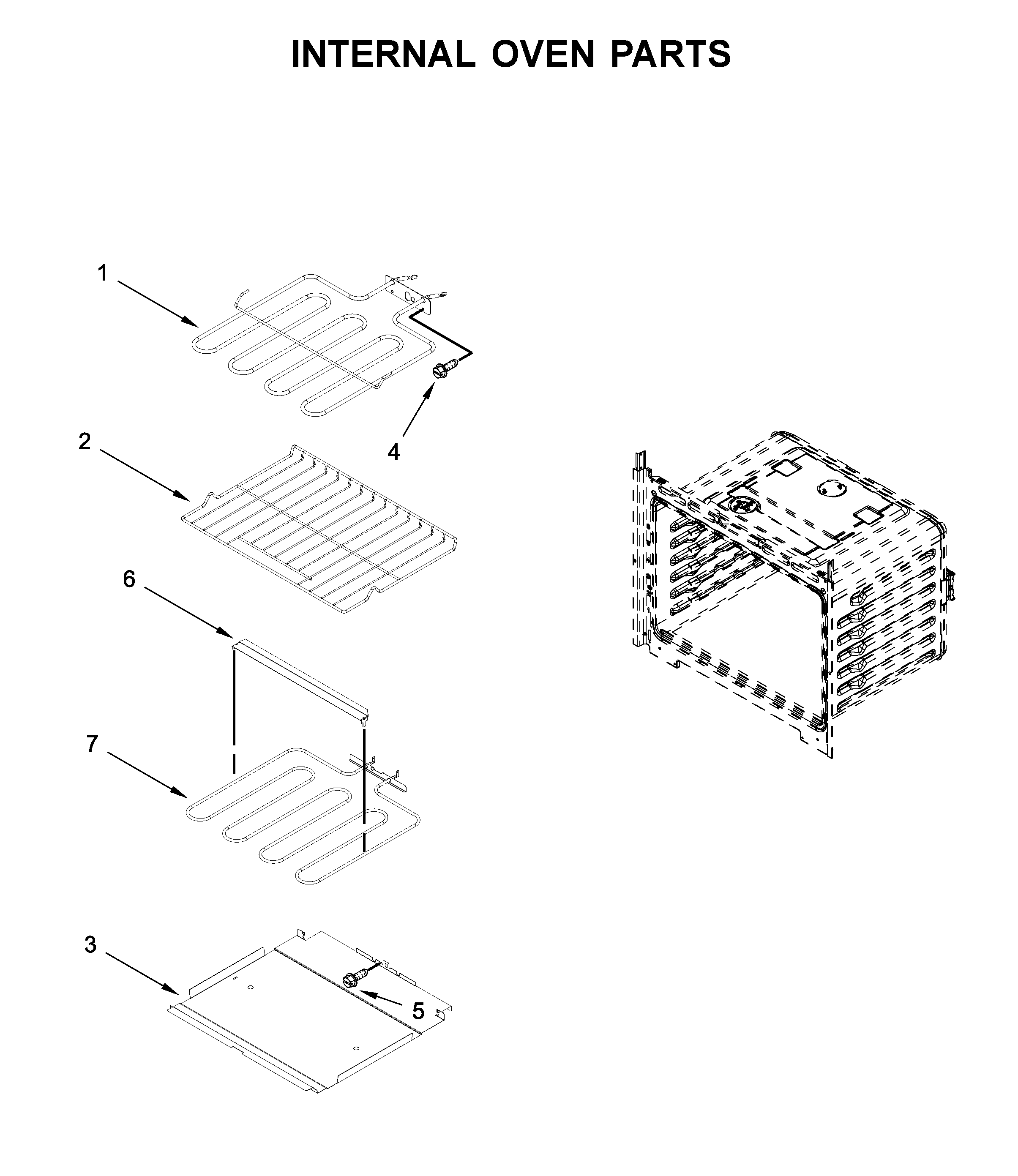 Internal oven parts