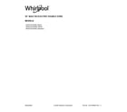 Whirlpool WOD51EC0HW02 cover sheet diagram