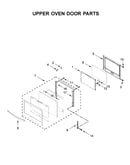 Upper oven door parts