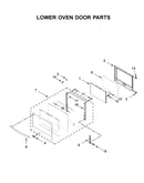 Lower oven door parts