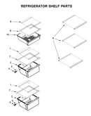 Refrigerator shelf parts