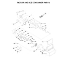 Whirlpool WRS335SDHW03 motor and ice container parts diagram