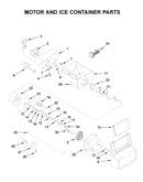 Motor and ice container parts