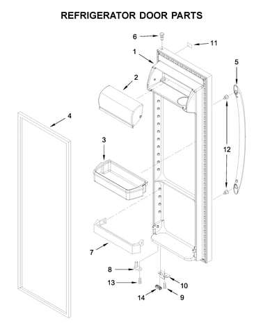 Refrigerator door parts