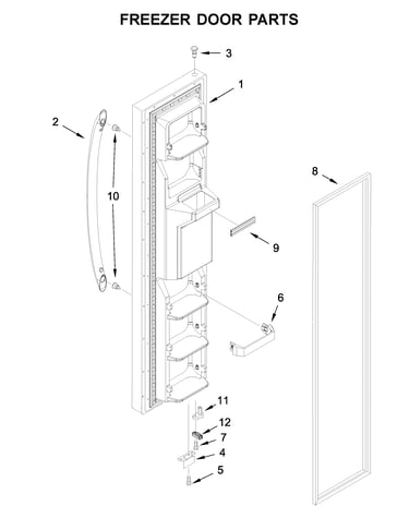 Freezer door parts