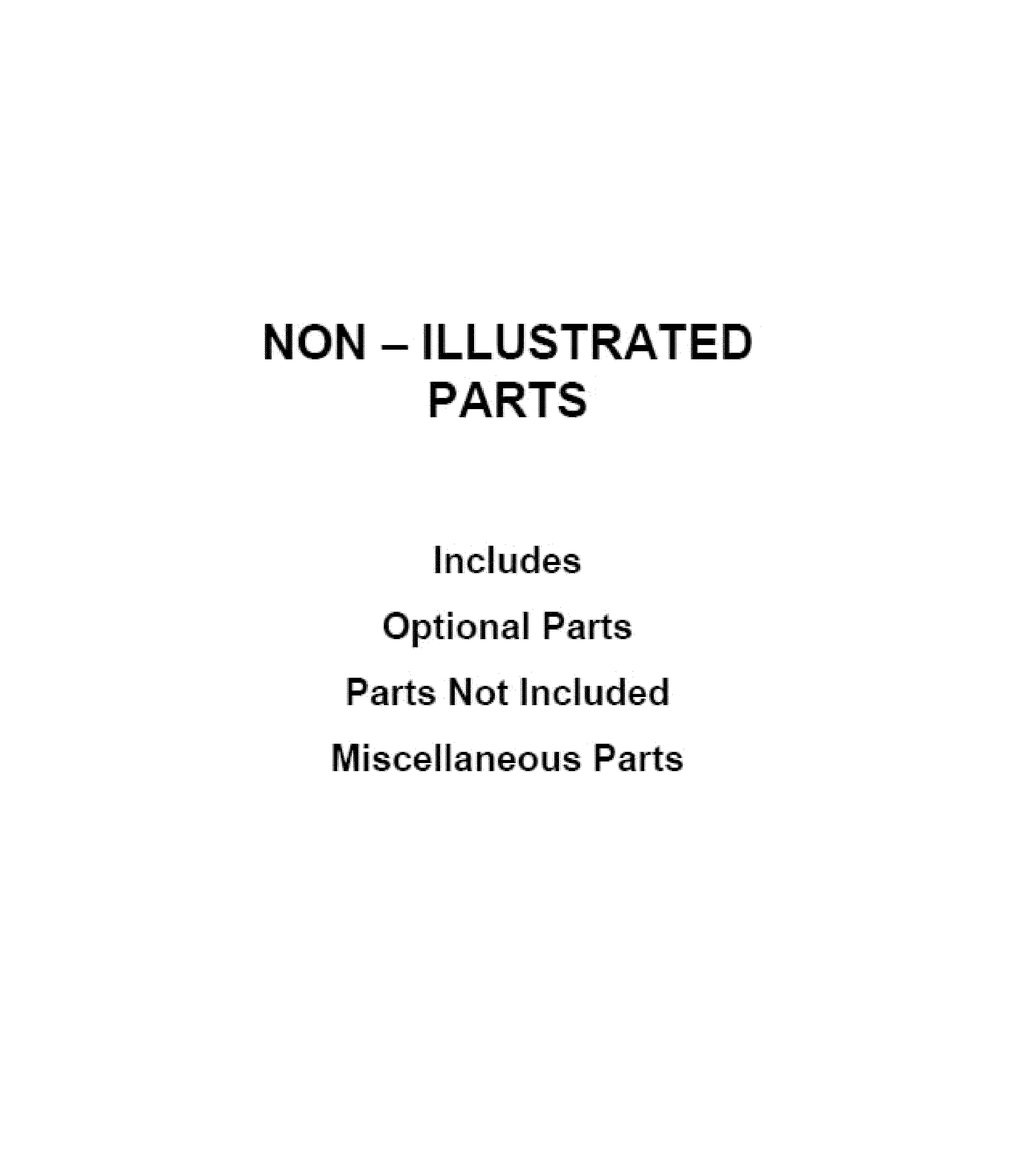 Optional parts (not included)
