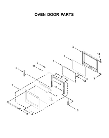 Oven door parts
