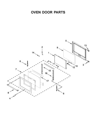 Oven door parts