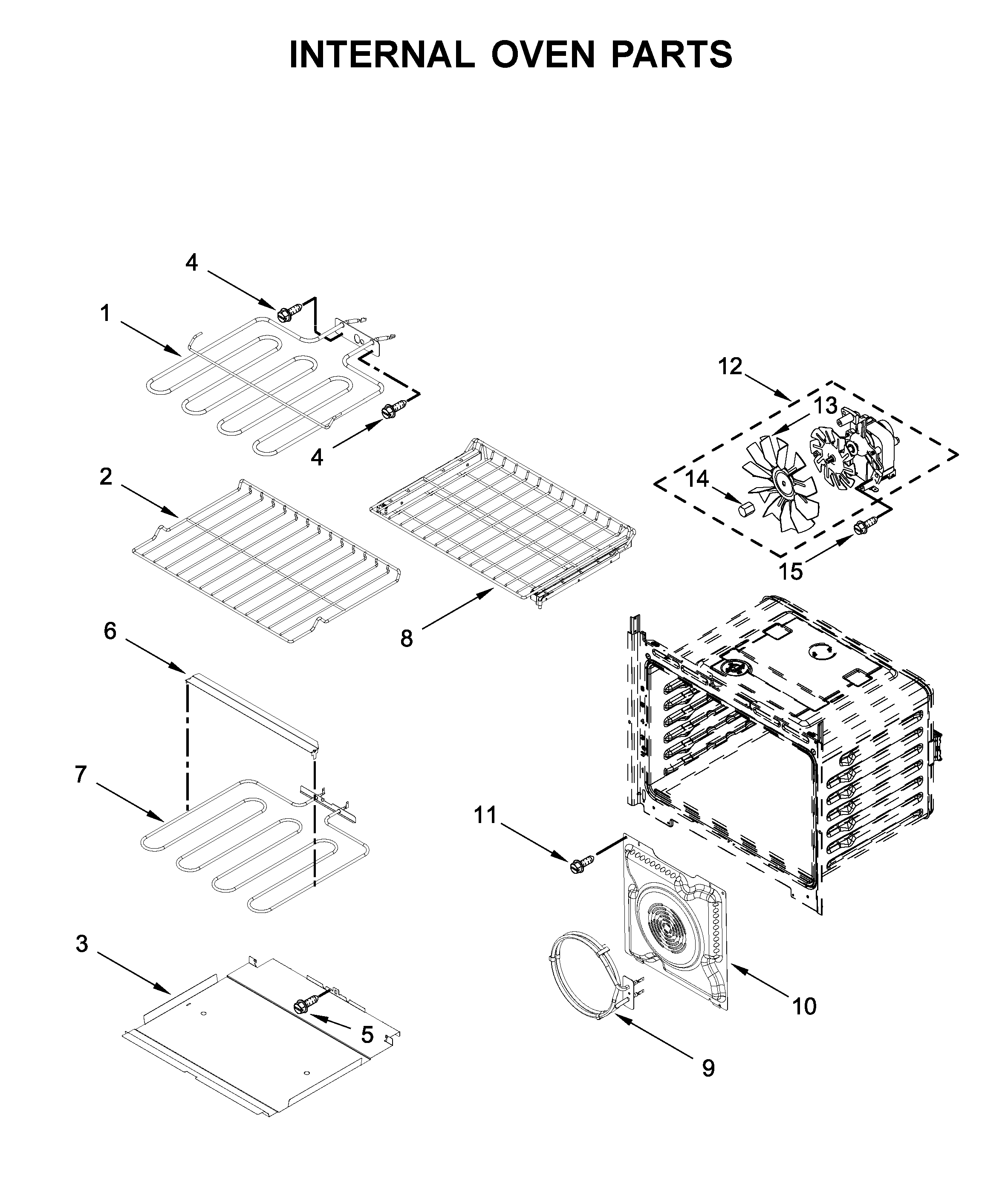 Internal oven parts