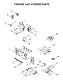 Cabinet and stirrer parts